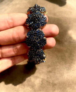 Antique kara with blue stones with ring