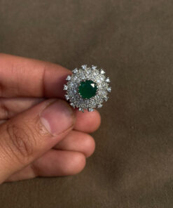 green stone ring