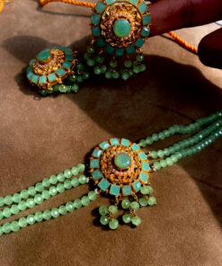 Green necklace set